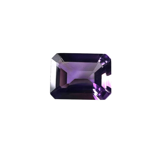 Amethyst violett Smaragdschliff ca. 1,4 Karat ca. 8x6mm unbehandelt natürlich