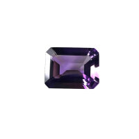 Amethyst violett Smaragdschliff ca. 1,4 Karat ca. 8x6mm unbehandelt natürlich