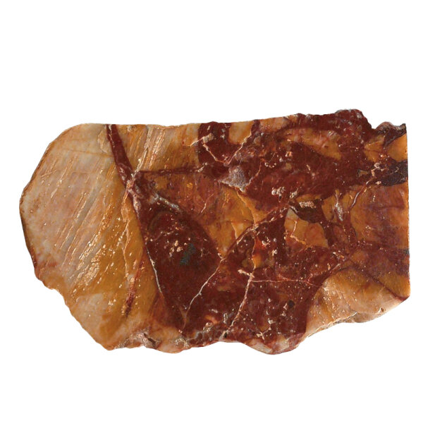 Jaspis in Feldspat-Brekzie Niederlausitz poliert ca. 9x5,5cm