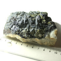 Galena Lead Glance with Chalcopyrite Bulgaria approx. 10x8cm with Skeleton Crystals