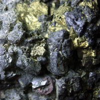 Galena Lead Glance with Chalcopyrite Bulgaria approx. 10x8cm with Skeleton Crystals