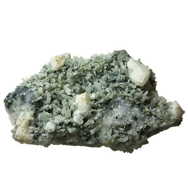 Chloritquarz mit Calcit Bulgarien ca. 10x6cm
