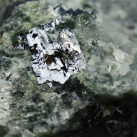 Galenit Bleiglanz mit Quarz Bulgarien ca. 13x7,5cm mit Skelett-Kristallen