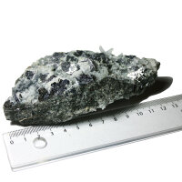 Galenit Bleiglanz mit Quarz Bulgarien ca. 13x7,5cm mit Skelett-Kristallen
