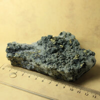 Quartz with Chalcopyrite on Galena Bulgaria approx. 12x7cm