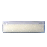 10er Pack Sammeldose transparent 8 x 5 cm mit Schaumstoffeinlage weiß