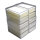 10er Pack Sammeldose transparent 8 x 5 cm mit Schaumstoffeinlage weiß