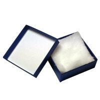 5 Pack Jewellery Case for Earrings and Pendants Cardboard blue 6x6cm with cottonwool inlay