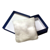 5 Pack Jewellery Case for Earrings and Pendants Cardboard blue 6x6cm with cottonwool inlay