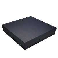 Cardboard Case Gift Box for Necklace / Collier with Inlay black 19x19x3.5cm