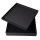 Cardboard Case Gift Box for Necklace / Collier with Inlay black 19x19x3.5cm