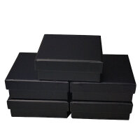 5 Pack Jewellery Case for Earrings and Pendants Cardboard black 6x6cm with inlay