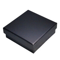 5 Pack Jewellery Case for Earrings and Pendants Cardboard black 6x6cm with inlay