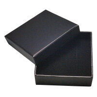 5 Pack Jewellery Case for Earrings and Pendants Cardboard black 6x6cm with inlay
