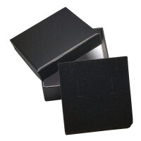 5 Pack Jewellery Case for Earrings and Pendants Cardboard black 6x6cm with inlay