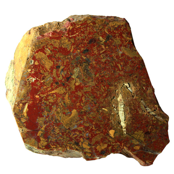 Yellow and red Jasper from Thuringia Germany polished approx. 7x6cm