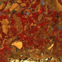 Yellow and red Jasper from Thuringia Germany polished approx. 7x6cm