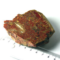 Yellow and red Jasper from Thuringia Germany polished approx. 7x6cm