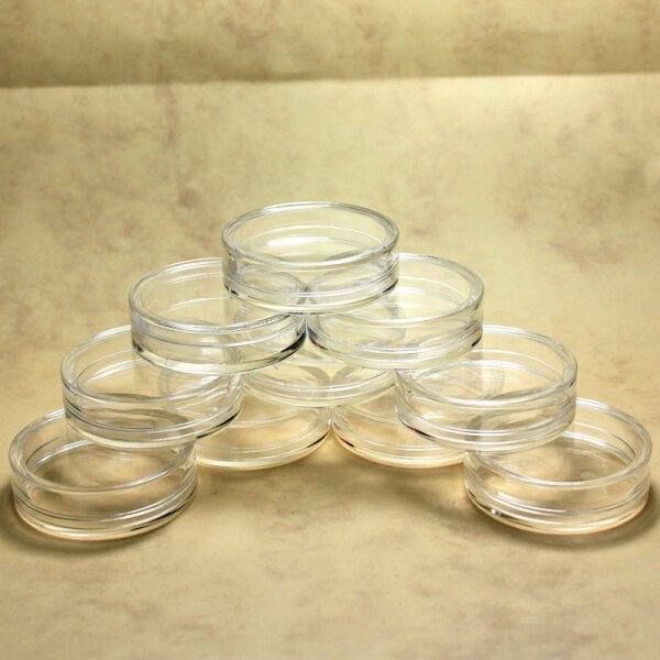 10 Pack Round Collector Box Capsule transparent 44x13mm for micromounts