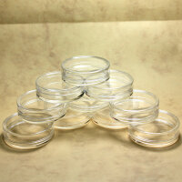 10 Pack Round Collector Box Capsule transparent 44x13mm for micromounts