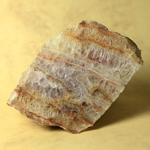 Rock Crystal with Ametysth and Agate from Lower Lusatia Germany polished approx. 5x4cm