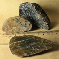 3x Chert from Lower Lusatia Germany polished approx. 6.5-8cm