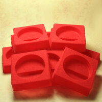 10er Pack Einlage für Sammelbox B0006 für runde Sammeldose K00071 rot 6x6cm