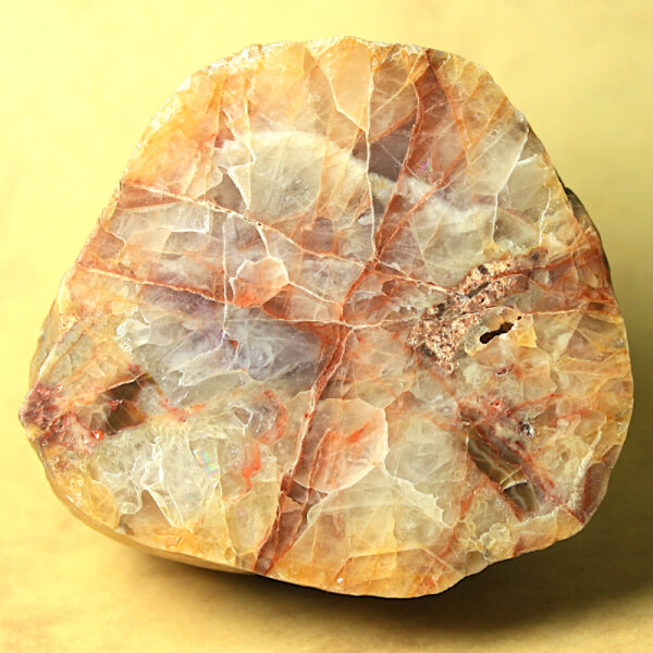 Quartz with Ametysth from Lower Lusatia Germany polished approx. 5.5x5cm