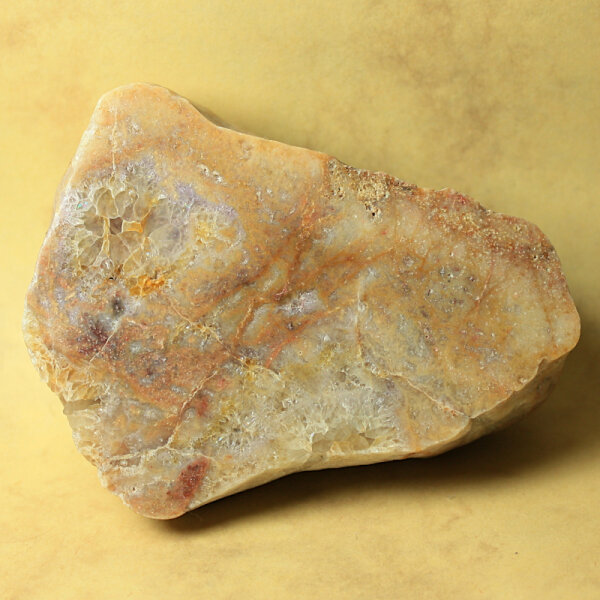 Quartz with Ametysth from Lower Lusatia Germany polished approx. 7x5.5cm