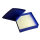 Jewellery Case for Pendant / Bracelet / Earrings with Inlay blue 8x8cm