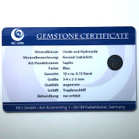 10 Sapphires blue pear cut approx. 1.5 Carats treated...