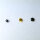 3 fancy Diamonds black yellow green round cut approx. 0.3 Carats treated natural