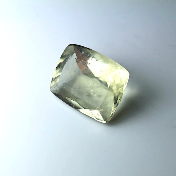 Lybian Desert Glass yellow cushion cut 11.8 Carats untreated natural