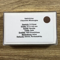 Lybian Desert Glass yellow Navette 5.0 Carats untreated...