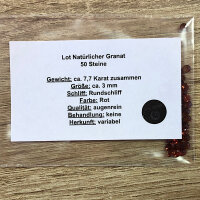 Lot 50 x Granat - Rundschliff ca, 7,7 Karat unbehandelt...