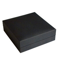 Schmucketui für Anhänger / Armreif / Ohrringe mit Einlage schwarz 8,2x8,2cm