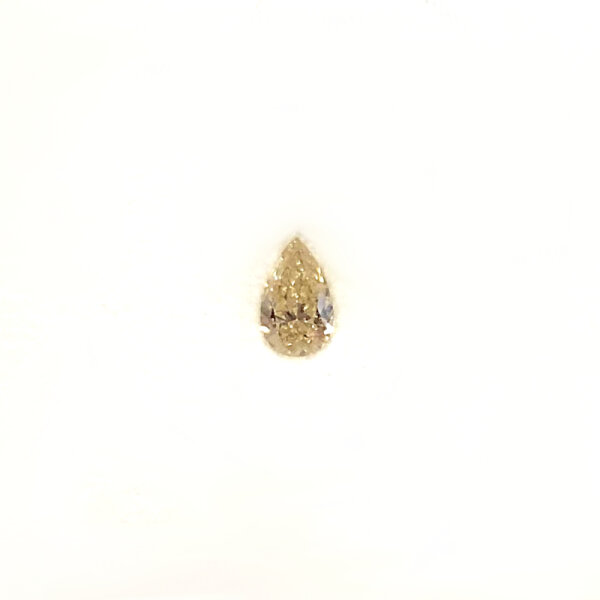 Diamond champagne Pear cut 0.31 Carats untreated natural