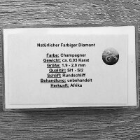 Diamond champagne round cut approx. 0.03 Carats 1.9-2.0mm...