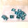 Lot of 12 Swiss Blue Topaz princess cut min. 4.66 Carats approx. 4mm heated natural