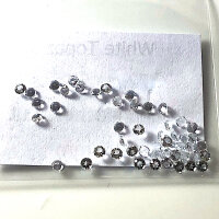 Lot of 50 Topazes white round cut min. 1,72 Carats...