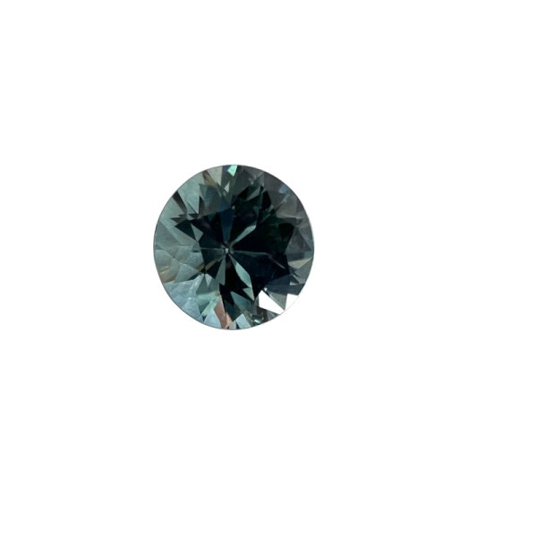 Sapphire blue-green round cut approx. 0.26 Carats approx. 3.9mm untreated natural