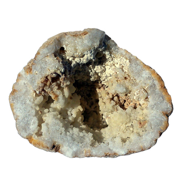 Quartz Geode opened Morocco approx. 9x6.5cm half Geode