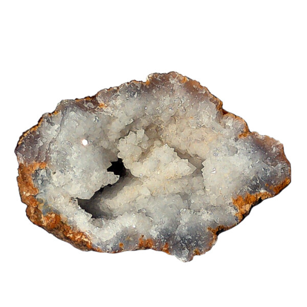 Quartz Geode opened Morocco approx. 7x4.5cm half Geode