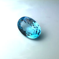 Swiss Blue Topaz oval cut approx. 14 Carats treated natural