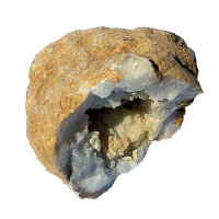 Quartz Geode opened Morocco approx. 7x5.5cm half Geode