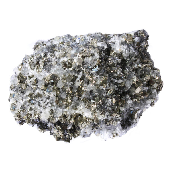 Pyrite with Needle Quartz Bulgaria approx. 7x5cm