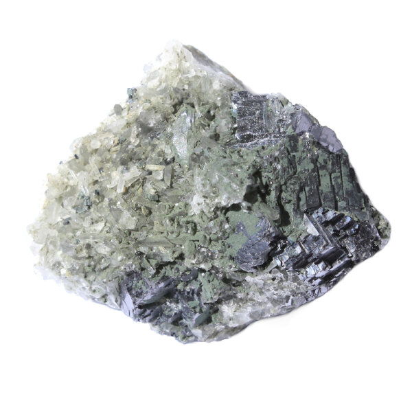 Galenit Bleiglanz mit Quarz Bulgarien ca. 5,5x4,5cm