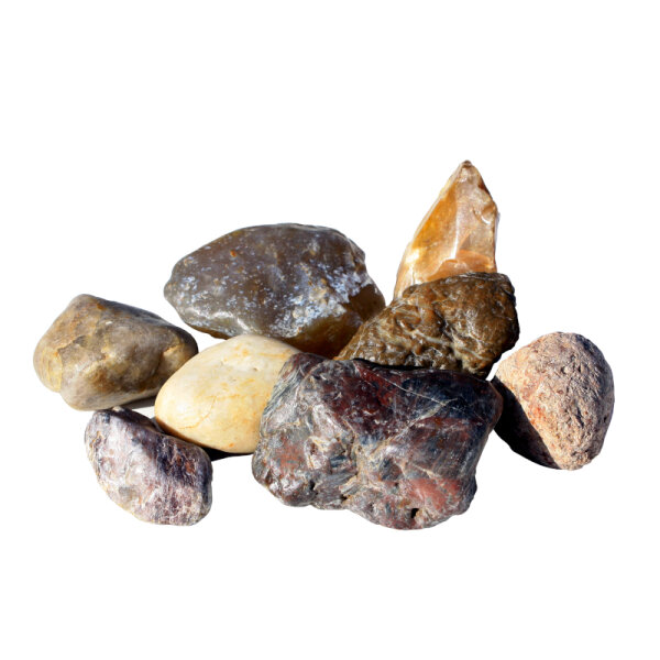 500g Dekosteine Natursteine poliert 4-6cm Lausitzer Mischung