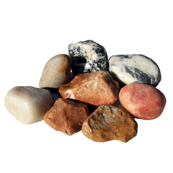 500g Dekosteine Natursteine poliert 4-6cm Lausitzer Mischung