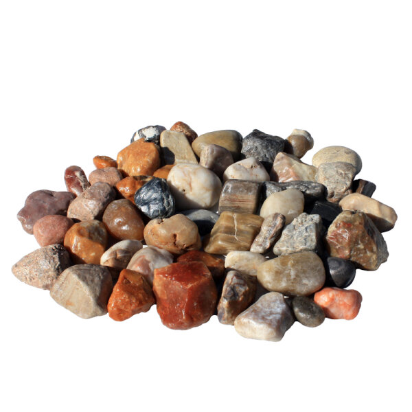1kg Dekosteine Natursteine poliert 2-4cm Lausitzer Mischung